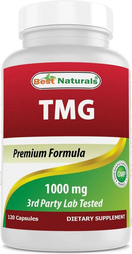 BEST NATURALS - Best Naturals TMG Trimethylglycine 1000Mg. 120 Capsulas - The Red Vitamin MX - Suplementos Alimenticios - {{ shop.shopifyCountryName }}