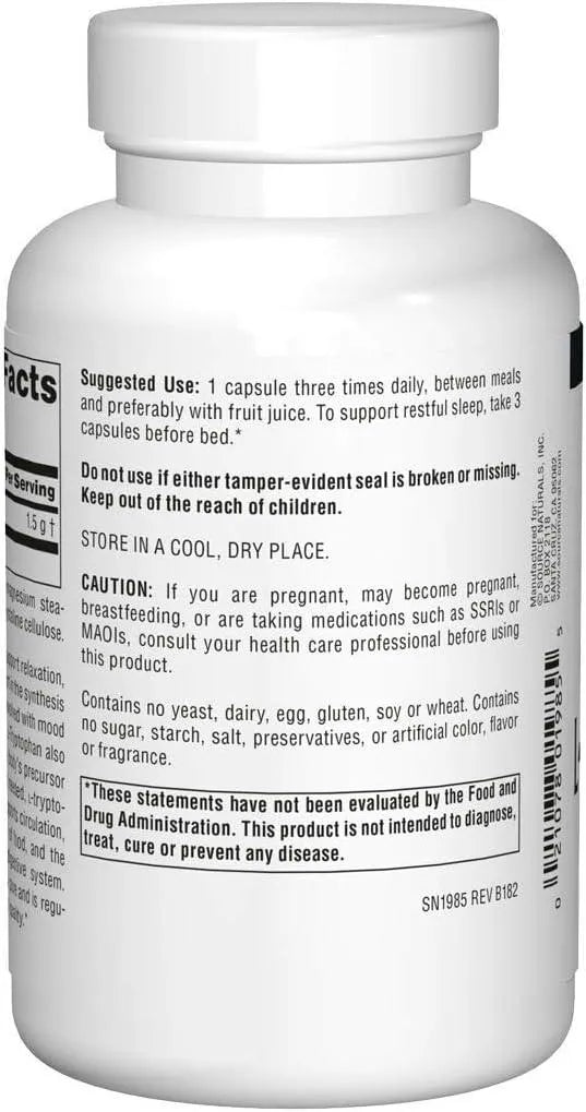 BEST NATURALS - Source Naturals L-Tryptophan 500Mg. 120 Capsulas - The Red Vitamin MX - Suplementos Alimenticios - {{ shop.shopifyCountryName }}