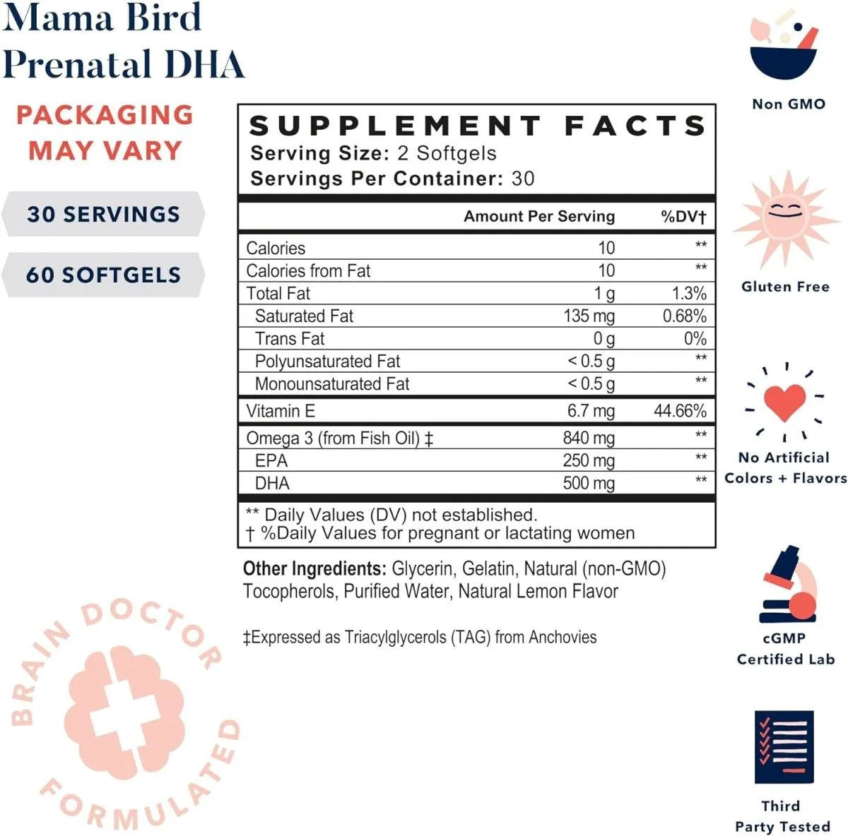 BEST NEST WELLNESS - Best Nest Wellness Mama Bird Prenatal DHA 60 Capsulas Blandas - The Red Vitamin MX - Suplementos Alimenticios - {{ shop.shopifyCountryName }}