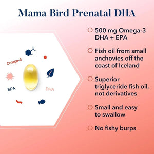 BEST NEST WELLNESS - Best Nest Wellness Mama Bird Prenatal DHA 60 Capsulas Blandas - The Red Vitamin MX - Suplementos Alimenticios - {{ shop.shopifyCountryName }}