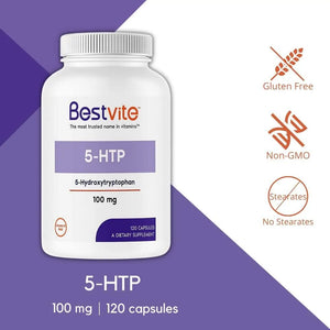 BESTVITE - BESTVITE 5-HTP 100Mg. 120 Capsulas - The Red Vitamin MX - Suplementos Alimenticios - {{ shop.shopifyCountryName }}