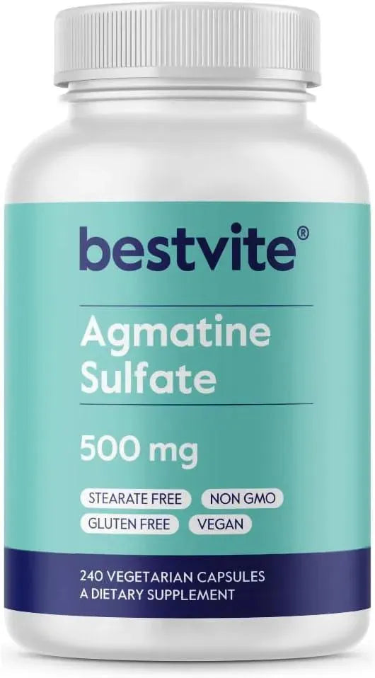 BESTVITE - BESTVITE Agmatine Sulfate 500Mg. 240 Capsulas - The Red Vitamin MX - Suplementos Alimenticios - {{ shop.shopifyCountryName }}