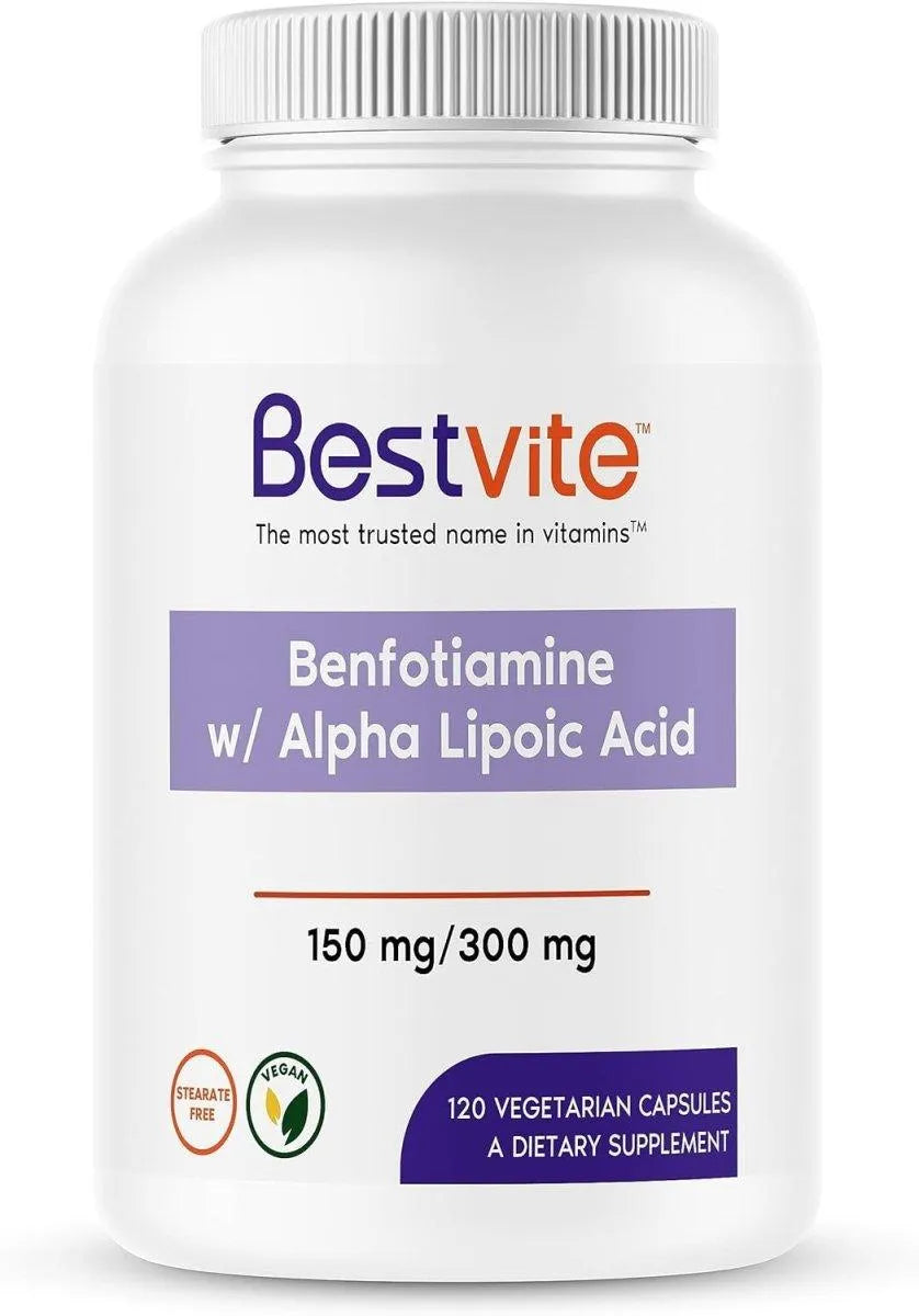 BESTVITE - BESTVITE Benfotiamine 150Mg. Alpha Lipoic Acid 300Mg. 120 Capsulas - The Red Vitamin MX - Suplementos Alimenticios - {{ shop.shopifyCountryName }}