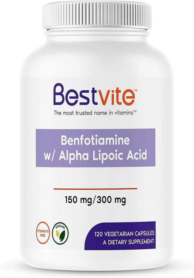 BESTVITE - BESTVITE Benfotiamine 150Mg. Alpha Lipoic Acid 300Mg. 120 Capsulas - The Red Vitamin MX - Suplementos Alimenticios - {{ shop.shopifyCountryName }}