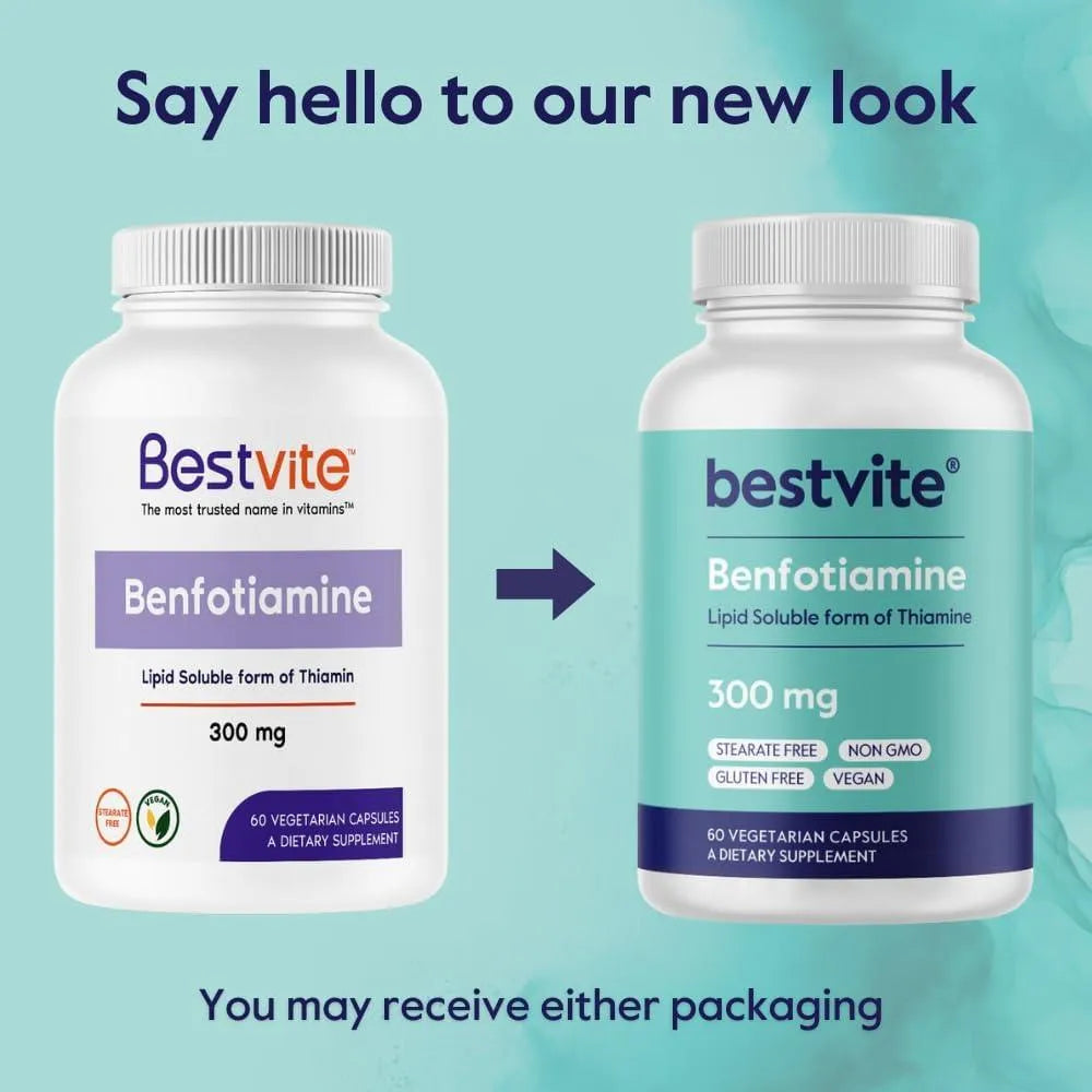 BESTVITE - BESTVITE Benfotiamine 300Mg. 120 Capsulas - The Red Vitamin MX - Suplementos Alimenticios - {{ shop.shopifyCountryName }}