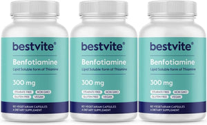 BESTVITE - BESTVITE Benfotiamine 300Mg. 180 Capsulas - The Red Vitamin MX - Suplementos Alimenticios - {{ shop.shopifyCountryName }}