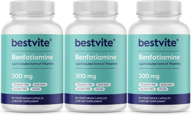 BESTVITE - BESTVITE Benfotiamine 300Mg. 180 Capsulas - The Red Vitamin MX - Suplementos Alimenticios - {{ shop.shopifyCountryName }}