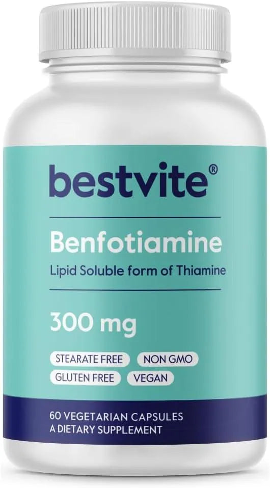 BESTVITE - BESTVITE Benfotiamine 300Mg. 60 Capsulas - The Red Vitamin MX - Suplementos Alimenticios - {{ shop.shopifyCountryName }}