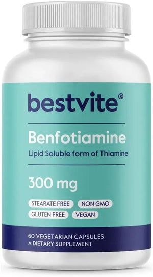 BESTVITE - BESTVITE Benfotiamine 300Mg. 60 Capsulas - The Red Vitamin MX - Suplementos Alimenticios - {{ shop.shopifyCountryName }}