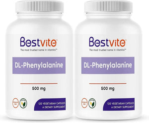 BESTVITE - BESTVITE DL-Phenylalanine 500Mg. 120 Capsulas 2 Pack - The Red Vitamin MX - Suplementos Alimenticios - {{ shop.shopifyCountryName }}