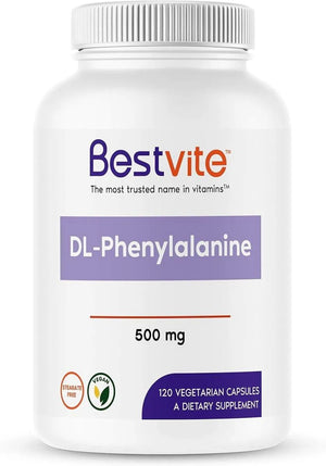 BESTVITE - BESTVITE DL-Phenylalanine 500Mg. 120 Capsulas - The Red Vitamin MX - Suplementos Alimenticios - {{ shop.shopifyCountryName }}