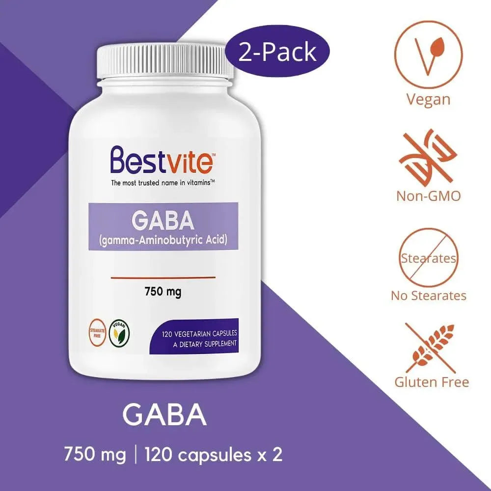 BESTVITE - BESTVITE GABA 750Mg. 120 Capsulas 2 Pack - The Red Vitamin MX - Suplementos Alimenticios - {{ shop.shopifyCountryName }}