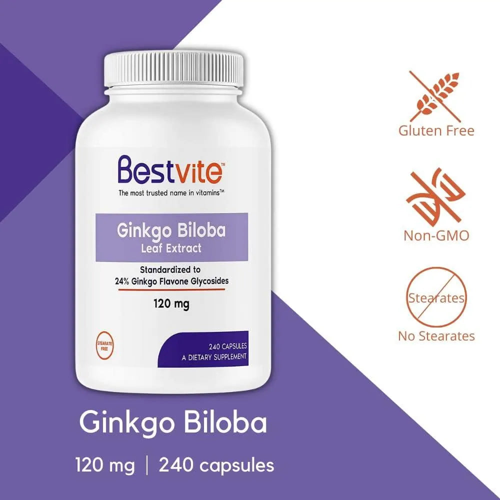 BESTVITE - BESTVITE Ginkgo Biloba 120Mg. 240 Capsulas - The Red Vitamin MX - Suplementos Alimenticios - {{ shop.shopifyCountryName }}