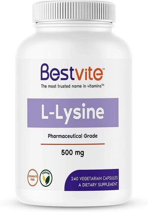 BESTVITE - BESTVITE L-Lysine 500Mg. 240 Capsulas - The Red Vitamin MX - Suplementos Alimenticios - {{ shop.shopifyCountryName }}