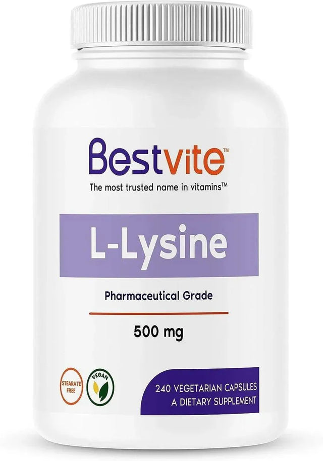 BESTVITE - BESTVITE L-Lysine 500Mg. 240 Capsulas - The Red Vitamin MX - Suplementos Alimenticios - {{ shop.shopifyCountryName }}