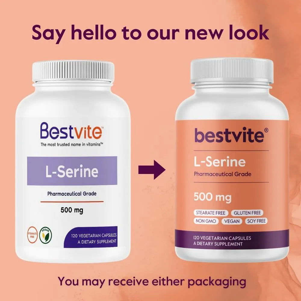 BESTVITE - BESTVITE L-Serine 500Mg. 120 Capsulas 2 Pack - The Red Vitamin MX - Suplementos Alimenticios - {{ shop.shopifyCountryName }}