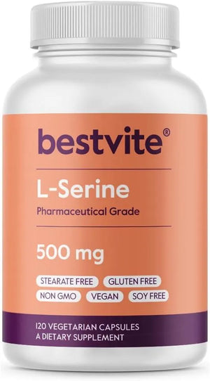 BESTVITE - BESTVITE L-Serine 500Mg. 120 Capsulas - The Red Vitamin MX - Suplementos Alimenticios - {{ shop.shopifyCountryName }}