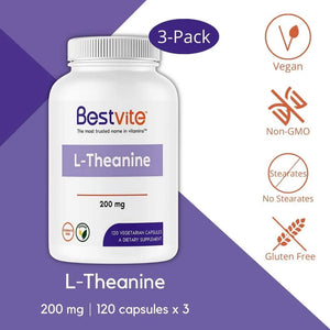 BESTVITE - Bestvite L-Theanine 200Mg. 360 Capsulas - The Red Vitamin MX - Suplementos Alimenticios - {{ shop.shopifyCountryName }}