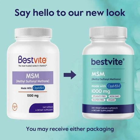 BESTVITE - BESTVITE MSM 1000Mg. 240 Capsulas 2 Pack - The Red Vitamin MX - Suplementos Alimenticios - {{ shop.shopifyCountryName }}