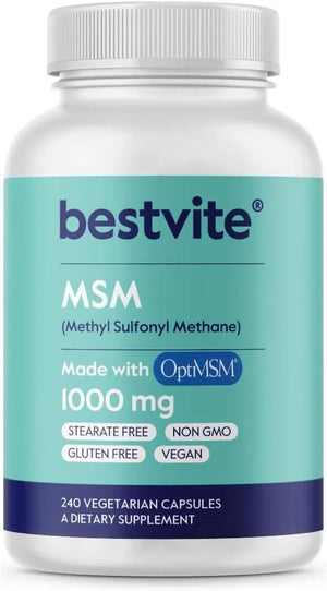 BESTVITE - BESTVITE MSM 1000Mg. 240 Capsulas - The Red Vitamin MX - Suplementos Alimenticios - {{ shop.shopifyCountryName }}