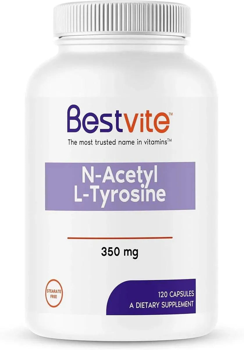 BESTVITE - BESTVITE N-Acetyl L-Tyrosine 350Mg. 120 Capsulas - The Red Vitamin MX - Suplementos Alimenticios - {{ shop.shopifyCountryName }}