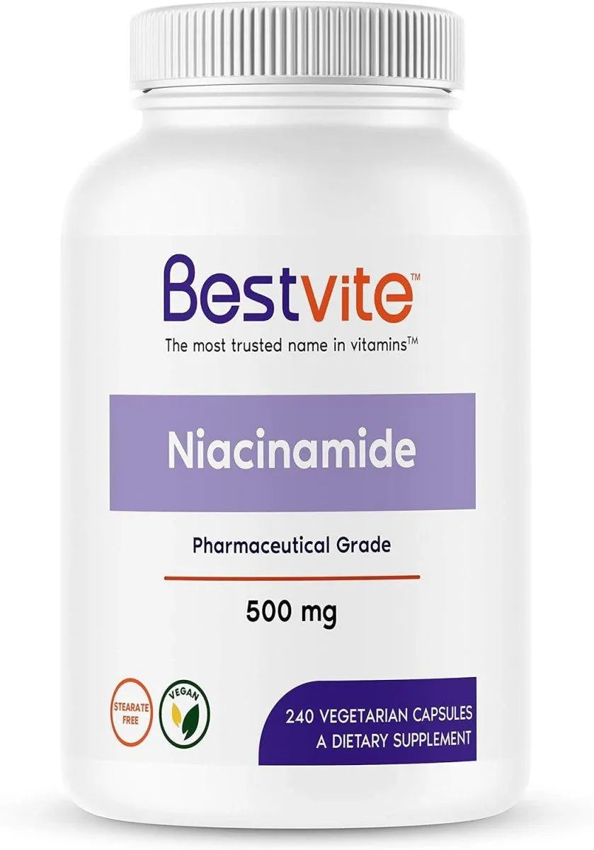 BESTVITE - BESTVITE Niacinamide 500Mg. 240 Capsulas - The Red Vitamin MX - Suplementos Alimenticios - {{ shop.shopifyCountryName }}