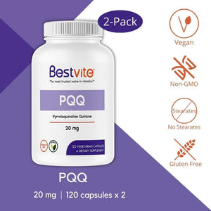 BESTVITE - Bestvite PQQ 20Mg. 240 Capsulas - The Red Vitamin MX - Suplementos Alimenticios - {{ shop.shopifyCountryName }}