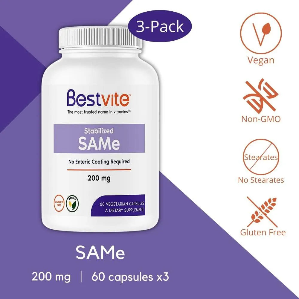 BESTVITE - BESTVITE SAM-e 200Mg. 60 Capsulas 3 Pack - The Red Vitamin MX - Suplementos Alimenticios - {{ shop.shopifyCountryName }}