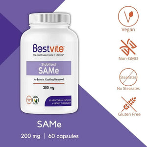 BESTVITE - BESTVITE SAM-e 200Mg. 60 Capsulas - The Red Vitamin MX - Suplementos Alimenticios - {{ shop.shopifyCountryName }}