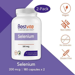 BESTVITE - Bestvite Selenium 200mcg 360 Capsulas - The Red Vitamin MX - Suplementos Alimenticios - {{ shop.shopifyCountryName }}