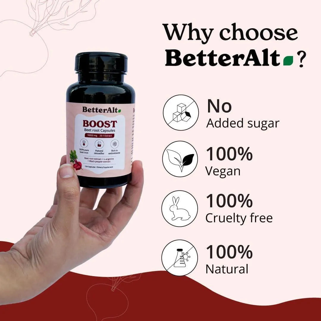 BETTER ALT - Better Alt Beet Root Powder Capsules 120 Capsulas - The Red Vitamin MX - Suplementos Alimenticios - {{ shop.shopifyCountryName }}