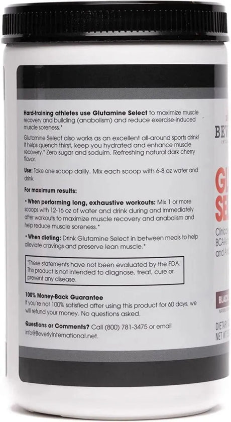 BEVERLY INTERNATIONAL - Beverly International Glutamine Select 60 Servicios 552Gr. Black Cherry - The Red Vitamin MX - Suplementos Alimenticios - {{ shop.shopifyCountryName }}