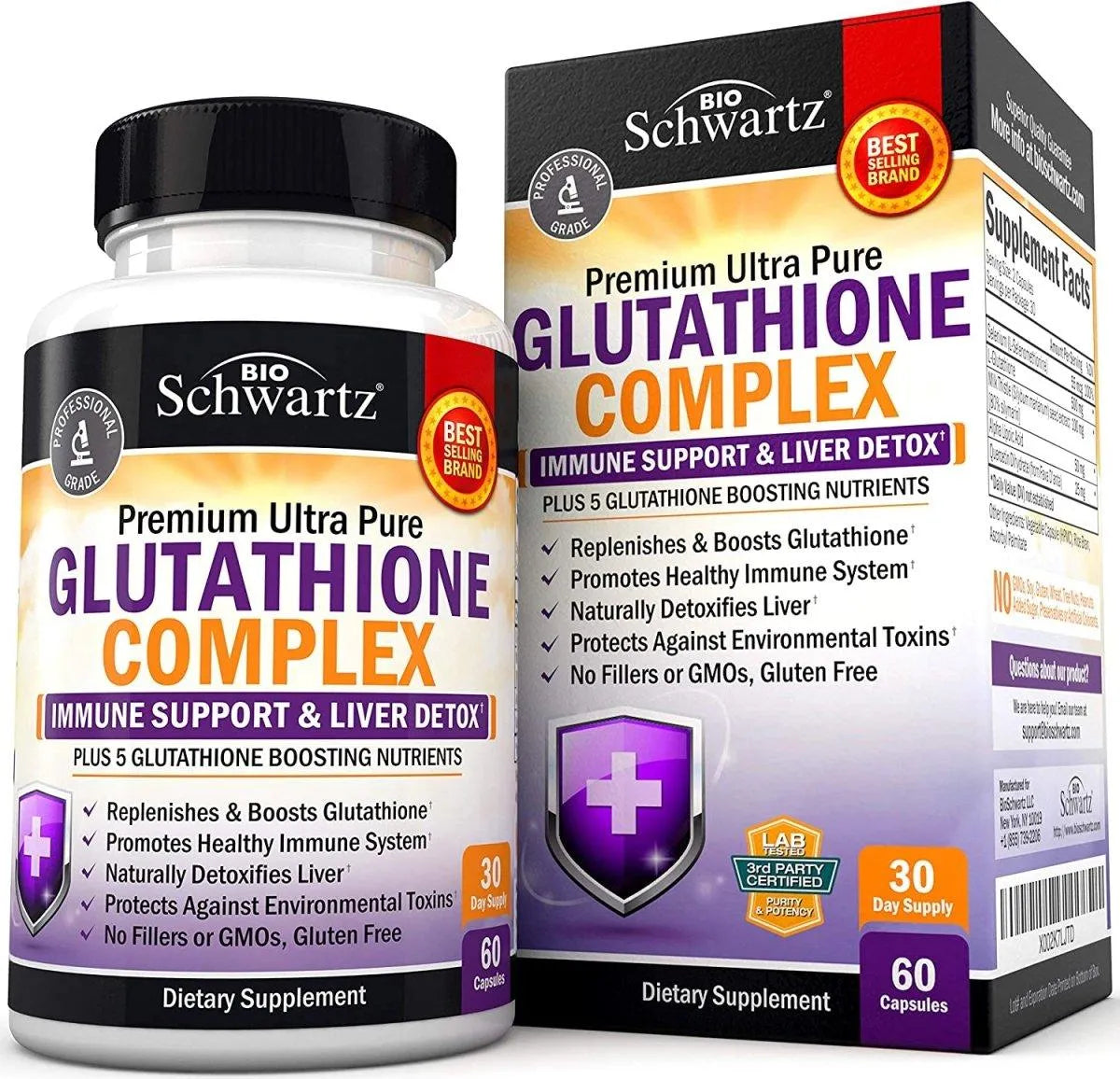 BIO SCHWARTZ - Bio Schwartz Glutathione Complex 60 Capsulas - The Red Vitamin MX - Suplementos Alimenticios - {{ shop.shopifyCountryName }}