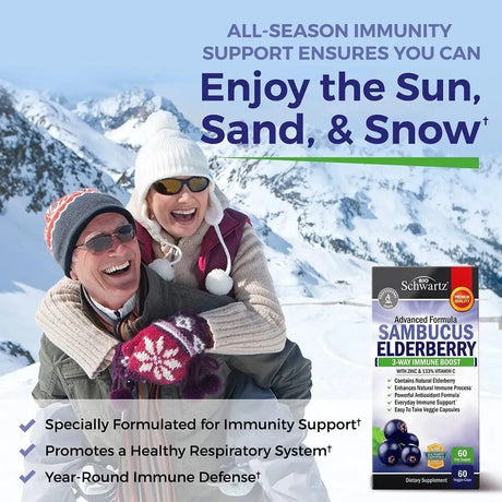 BIO SCHWARTZ - Bio Schwartz Sambucus Elderberry 60 Capsulas - The Red Vitamin MX - Suplementos Alimenticios - {{ shop.shopifyCountryName }}