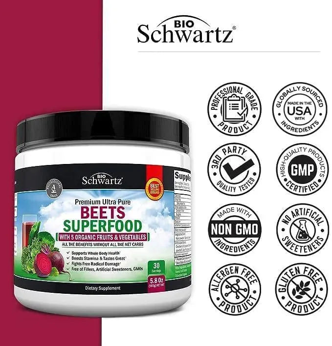 BIO SCHWARTZ - BioSchwartz Beet Root Powder 454Gr. - The Red Vitamin MX - Suplementos Alimenticios - {{ shop.shopifyCountryName }}