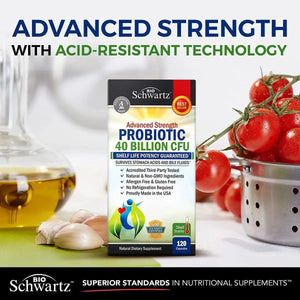 BIO SCHWARTZ - BioSchwartz Daily Probiotic 40 Billion CFU 120 Capsulas - The Red Vitamin MX - Suplementos Alimenticios - {{ shop.shopifyCountryName }}