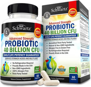 BIO SCHWARTZ - BioSchwartz Daily Probiotic 40 Billion CFU 60 Capsulas - The Red Vitamin MX - Suplementos Alimenticios - {{ shop.shopifyCountryName }}