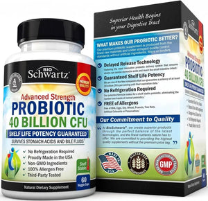 BIO SCHWARTZ - BioSchwartz Daily Probiotic 40 Billion CFU 60 Capsulas - The Red Vitamin MX - Suplementos Alimenticios - {{ shop.shopifyCountryName }}