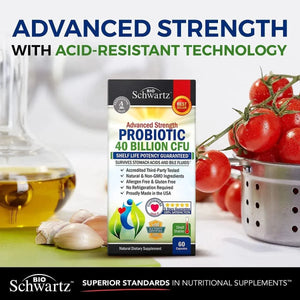 BIO SCHWARTZ - BioSchwartz Daily Probiotic 40 Billion CFU 60 Capsulas - The Red Vitamin MX - Suplementos Alimenticios - {{ shop.shopifyCountryName }}