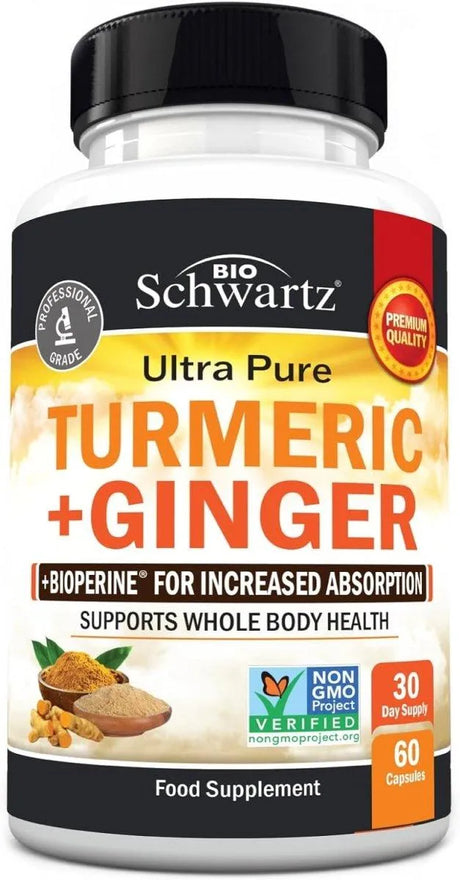 BIO SCHWARTZ - BioSchwartz Organic Turmeric Curcumin and Ginger 60 Capsulas - The Red Vitamin MX - Suplementos Alimenticios - {{ shop.shopifyCountryName }}