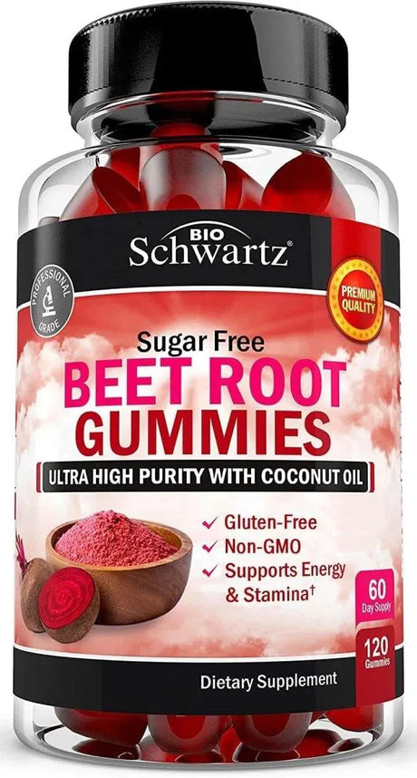 BIO SCHWARTZ - BioSchwartz Sugar Free Beet Root Gummies 120 Gomitas - The Red Vitamin MX - Suplementos Alimenticios - {{ shop.shopifyCountryName }}