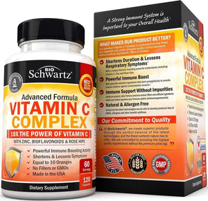 BIO SCHWARTZ - BioSchwartz Vitamin C Complex 120 Capsulas - The Red Vitamin MX - Suplementos Alimenticios - {{ shop.shopifyCountryName }}