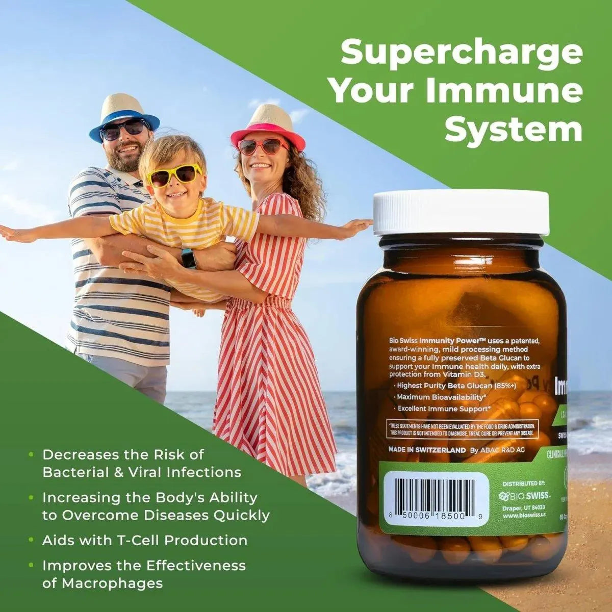 BIO SWISS - Bio Schwiiz Immunity Power Swiss Beta Glucan 1,3, 1,6 420Mg. 60 Capsulas - The Red Vitamin MX - Suplementos Alimenticios - {{ shop.shopifyCountryName }}