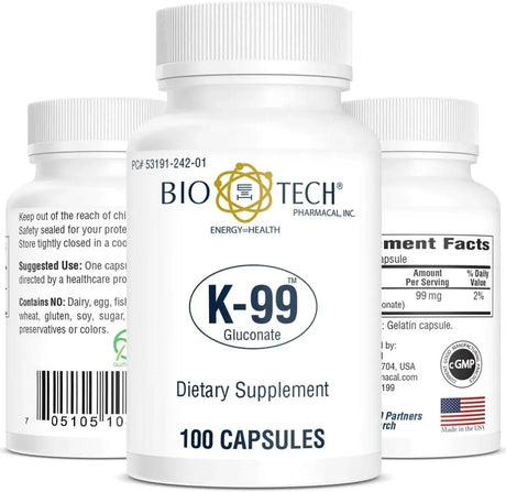 BIO-TECH PHARMACAL - Bio-Tech Pharmacal Potassium Dietary Supplement 100 Capsulas - The Red Vitamin MX - Suplementos Alimenticios - {{ shop.shopifyCountryName }}