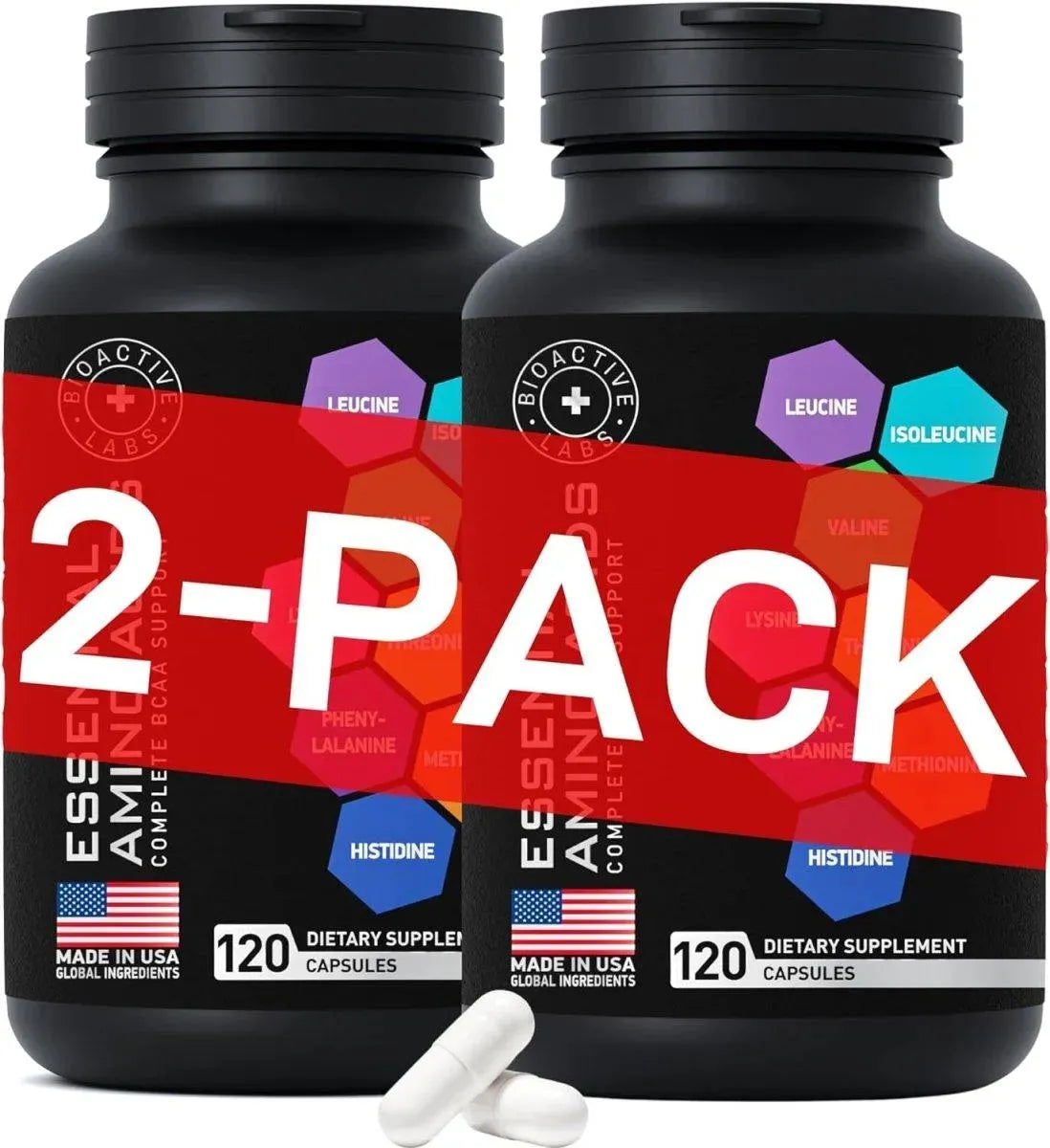 BIOACTIVE LABS - BIOACTIVE LABS Essential Amino Acids Complex 120 Capsulas 2 Pack - The Red Vitamin MX - Suplementos Alimenticios - {{ shop.shopifyCountryName }}