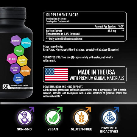 BIOACTIVE LABS - Bioactive Labs Optimized Saffron 88.5Mg. 60 Capsulas - The Red Vitamin MX - Suplementos Alimenticios - {{ shop.shopifyCountryName }}