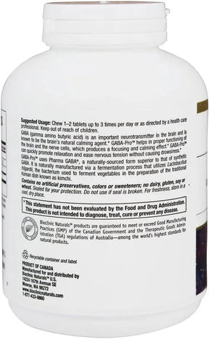 BIOCLINIC NATURALS - Bioclinic GABA Pro 90 Tabletas Masticables - The Red Vitamin MX - Suplementos Alimenticios - {{ shop.shopifyCountryName }}