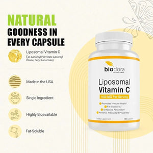 BIODORA - Biodora Liposomal Vitamin C 1400Mg. 180 Capsulas - The Red Vitamin MX - Suplementos Alimenticios - {{ shop.shopifyCountryName }}