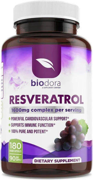 BIODORA ORGANICS - Biodora Organics Resveratrol 1600Mg. 180 Capsulas - The Red Vitamin MX - Suplementos Alimenticios - {{ shop.shopifyCountryName }}