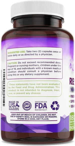 BIODORA ORGANICS - Biodora Organics Resveratrol 1600Mg. 180 Capsulas - The Red Vitamin MX - Suplementos Alimenticios - {{ shop.shopifyCountryName }}